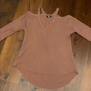 adorable v neck waffle top